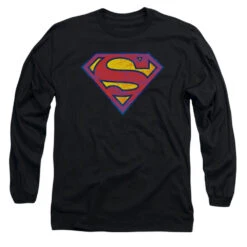 Superman Sm Neon Distress Logo Long Sleeve