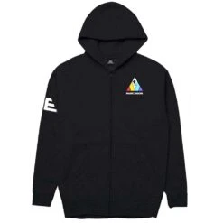 Triangle (Back Print) Zippered Hooded Sweatshirt