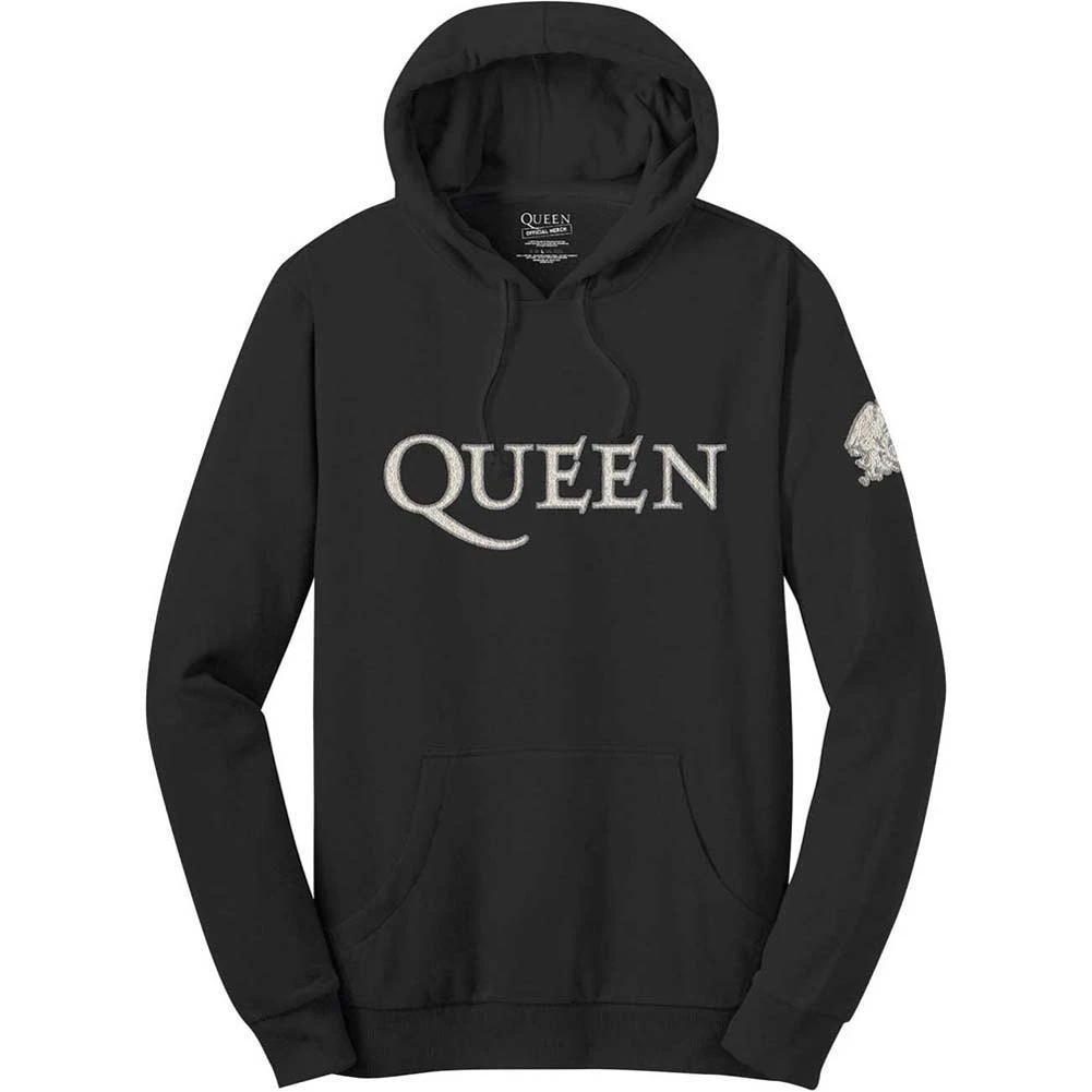Queen Logo & Crest (Applique Motifs) Hooded Sweatshirt 3 Queen Logo & Crest (Applique Motifs) Hooded Sweatshirt