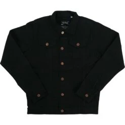 Floral Logo Black Denim Jacket Denim Jacket