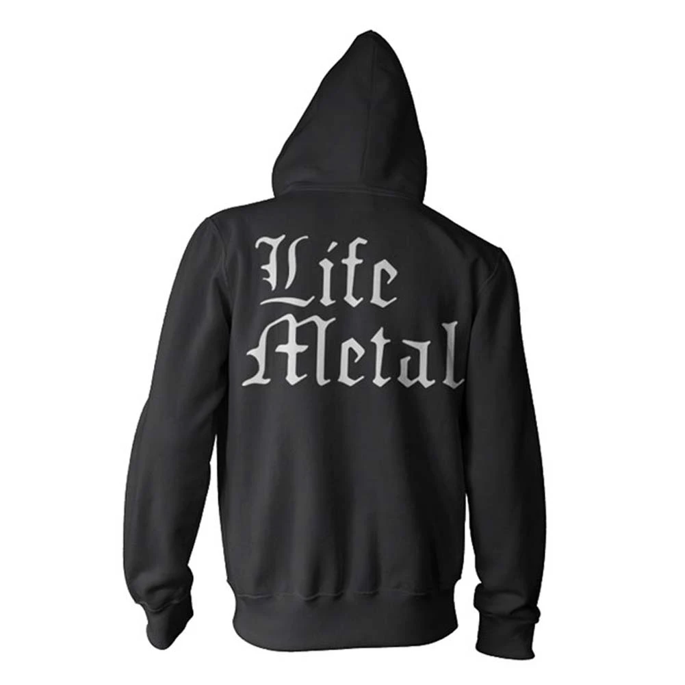 Life Metal ZIP UP HOODIE Zippered Hooded Sweatshirt 4 Life Metal ZIP UP HOODIE Zippered Hooded Sweatshirt - Image 2