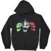 Iron Maiden LOTB Live Album (Arm & Back Print) Hooded Sweatshirt -Pink Floyd Shop 425153F