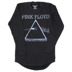 Pink Floyd Distressed Rainbow Terry Long Sleeve Tunic Long Sleeve