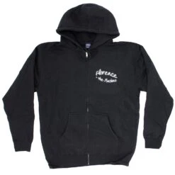 Logo Zippered Hooded Sweatshirt